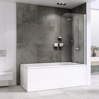 Шторка на ванну ABBER Ewiges Wasser AG52080 80см хром