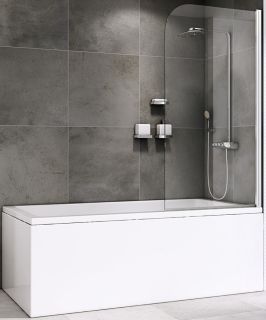 Шторка на ванну ABBER Ewiges Wasser AG52100 100см хром