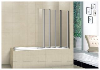 Шторка на ванну Cezares PRATICO-V-5-120/140-C-Cr