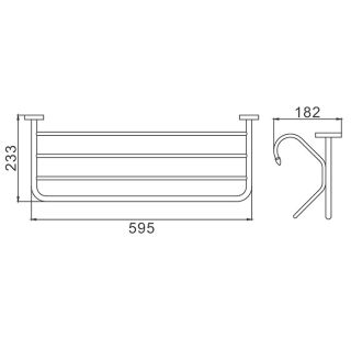 Полочка для ванной Frap F1924  хром