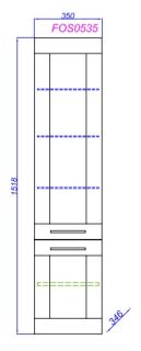 Пенал Aqwella Фостер FOS0535DS