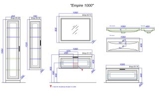 Зеркало Aqwella Империя Emp.02.10/W