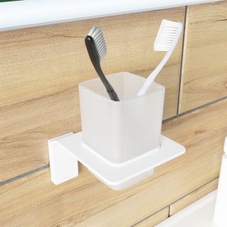 Стакан IDDIS Slide подвесной белый матовый SLIWTG1i45