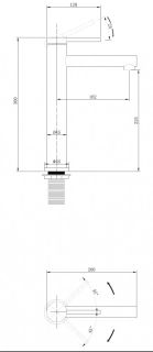 Смеситель для накладной раковины ABBER Emotion чёрный матовый AF8811B