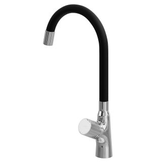 Смеситель для кухни Kohr FLY 1LN020201CP-0000A чёрный/хром