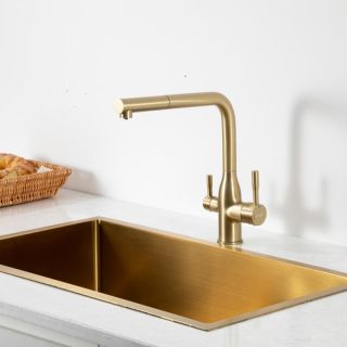 Смеситель для кухни Frap F4396-33 золото