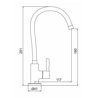 Смеситель для кухни Gappo G1052-95 с гибким изливом и подключением фильтра питьевой воды сатин