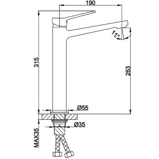Смеситель для раковины Frap F1061-2 хром