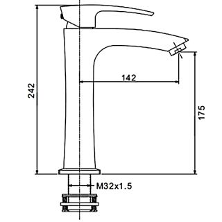 Смеситель для раковины Gappo G1007-72 хром