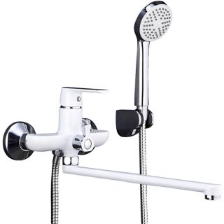 Смеситель для ванны и душа Frap F2231 хром белый