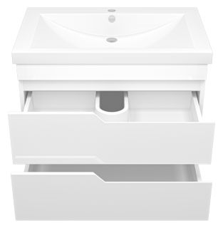 Подвесная тумба под раковину Misty Софт 75см белый