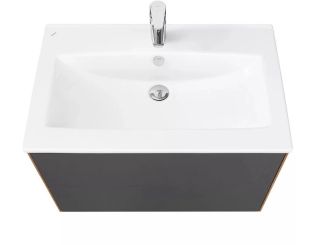 Тумба под раковину Акватон Сохо 75см дуб веллингтон/графит 1A258101AJA00