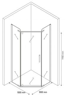 Душевой уголок Berges Solo T 100x100см хром 061109