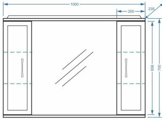 Зеркало-шкаф с подсветкой Stella Polar Концепт 100см белый SP-00000135