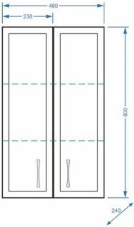 Шкаф Stella Polar Концепт 48см белый SP-00000139