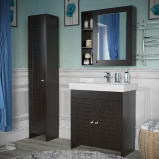 Зеркало-шкаф Stella Polar Монтоне 80см венге SP-00000158