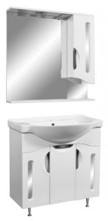 Зеркало-шкаф с подсветкой Stella Polar Сильва 80см белый SP-00000206