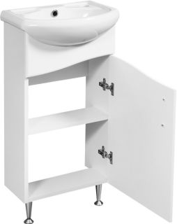 Тумба под раковину Stella Polar Волна 40см белый SP-00000230