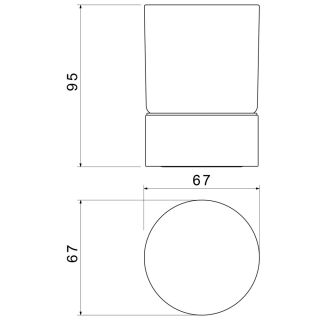 Стакан настольный для зубных щёток Timo Saona 13231/00 хром