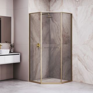 Душевой уголок RGW SV-82Gb "L" 33328200-36L 100x100 см брашированное золото