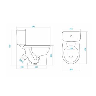 Унитаз напольный Santek Бореаль с сиденьем дюропласт Soft-close, антивсплеск 1WH302146