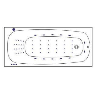Гидромассажная ванна WHITECROSS Layla Slim 0122.170075.100.NANO.GL 170x75 см Nano золото