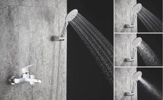 Смеситель для ванны Rose R2102F белый/хром