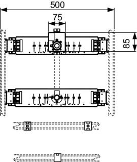 Tece Монтажный комплект для писсуара со сливным клапаном TECE U1 9020038