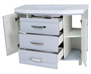 Напольная тумба под раковину Misty Терра 110см серый