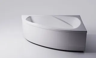 Ванна из искусственного камня Astra-Form Тиора 01010028 правая 155x105 см белый глянец