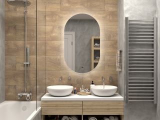 Зеркало с подсветкой Misty Титавин 60см белый