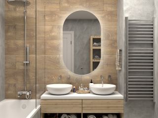 Зеркало с подсветкой Misty Титавин 65см белый