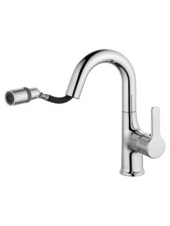 Смеситель для раковины Wonzon & Woghand WW-FE01L212-CR с выдвижным изливом хром