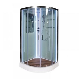 Душевая кабина Deto А01 LED с кнопкой 100х100х220 см