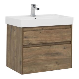Тумба с раковиной Aquanet Nova Lite 75 дуб рустикальный (2 ящика)