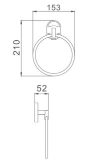 Полотенцедержатель Haiba HB1904 хром