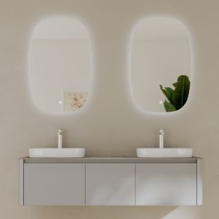 Тумба с раковиной Black&White Universe 9151600-2 Double 160 см бежевый