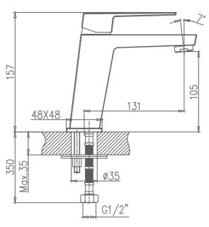 Смеситель для раковины Haiba HB10191 хром