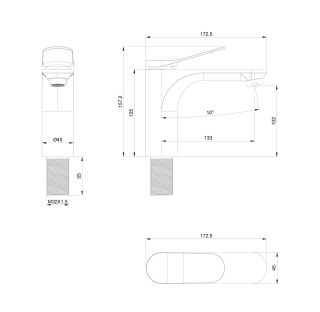 Смеситель для раковины Wonzon & Woghand WW-XH-010-CR хром
