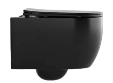 Подвесной унитаз Cerutti SPA Oglio Aria MB CT9239 безободковый чёрный матовый