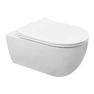 Унитаз подвесной Azario FERIO 87565 безободковый в комплекте с сиденьем микролифт