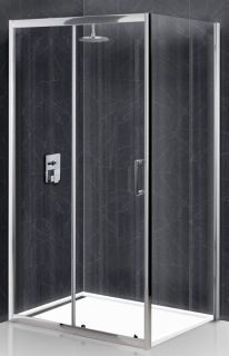 Душевой уголок BelBagno UNO-195-AH-1-100/80-C-Cr 100x80см хром/прозрачное