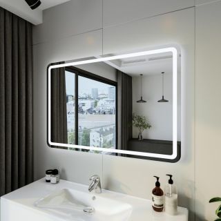 Зеркало с подсветкой Бриклаер Эстель-1 4627125414268 120 см сенсор на зеркале