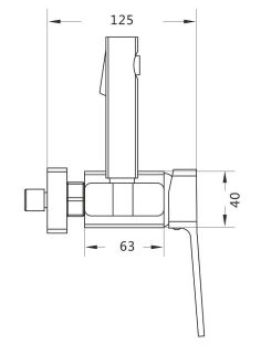 Гигиенический душ со смесителем Shevanik S9905H-1 чёрный