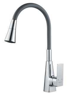 Смеситель для кухни Shevanik S543-9 серый/хром