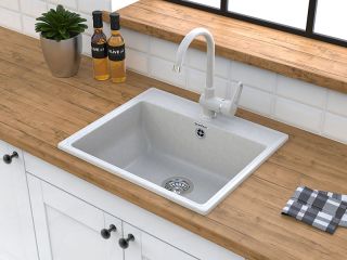 Мойка кухонная GranFest Чёрная Vertex V-580 чер