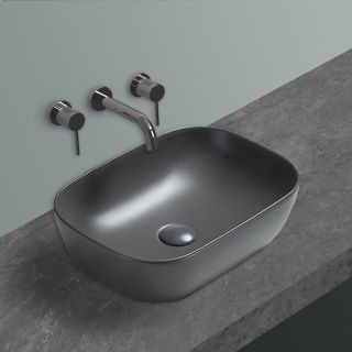 Раковина керамическая Vincea VBS-102MA, накладная, антрацит матовый