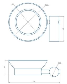 Мыльница Haiba HB8402-7 чёрный матовый