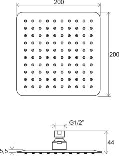 Верхний душ Ravak 982.01 X07P334