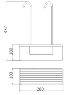 Полка металлическая Haiba HB339 хром